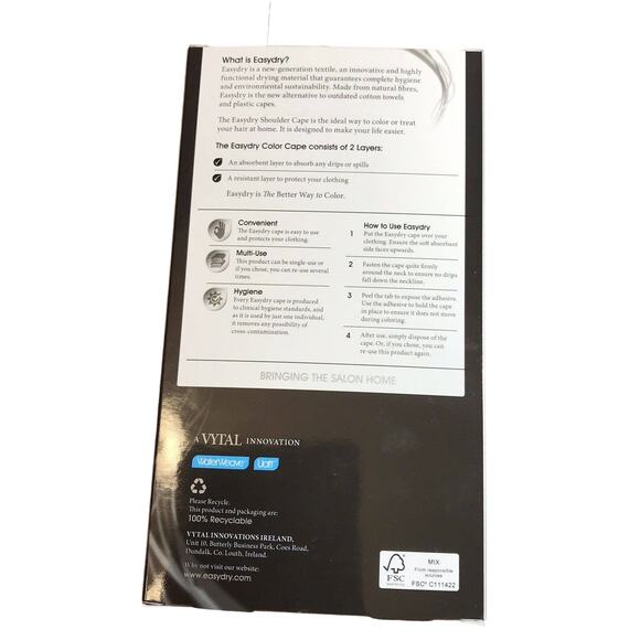 Easy Dry Shoulder Capes 3 Capes Salon Easydry In-Home Hair Cut Coloring NEW! - Picture 2 of 6